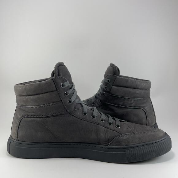 Koio Primo Tonal High Top Sneakers Mens Size 44, US Size 10 Charcoal Gray - Picture 4 of 11